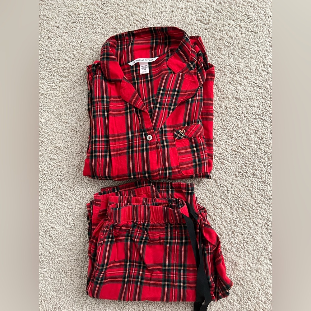 Victoria's Secret Red Plaid Pajama Set